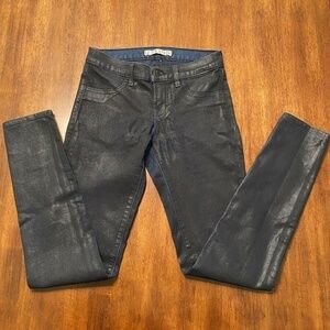 J Brand Leggings Glory Dark Blue Shimmery Skinny